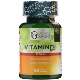 Nature's Supreme Vitamin D3 1000 IU 90 Kapsül