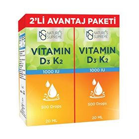 Nature's Supreme Vitamin D3 K2 2x20 ml Damla