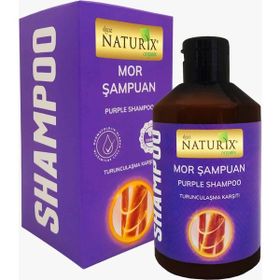 Naturix 250 ml Silver Turunculaşma Karşıtı Tuz Pareben Fosfat İçermeyen Mor Şampuan