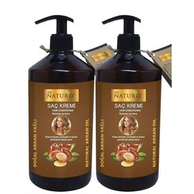 Naturix Hızlı Saç Uzatma Etkisi Doğal Argan Yağlı 2x500 ml Saç Bakım Kremi