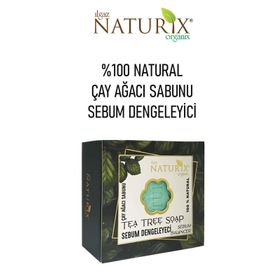 Naturix Natural %100 Doğal Arındırıcı Peeling Etkili Çay Ağacı Sabunu