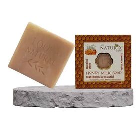 Naturix Natural Peeling Etkili Nemlendirici ve Besleyici %100 Doğal Honey Milk Soap Ballı Sütlü Sabun