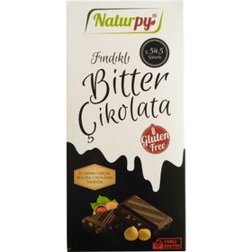 Naturpy 100 gr Glutensiz Kakaolu Fındıklı Bitter Çikolata