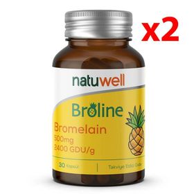NatuWell Broline Bromelain 500 mg 30 Kapsül