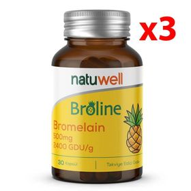 NatuWell Broline Bromelain 500 mg 3x30 Kapsül