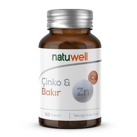 NatuWell Çinko Bakır 60 Kapsül