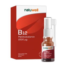 NatuWell Vitamin B12 Metilkobalamin 1000 IU 10 ml Sprey