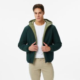 Nautica J57008T.3KF Yeşil Regular Fit Çift Taraflı Erkek Mont