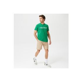 Nautica V35527T Yeşil Desenli Erkek T-shirt