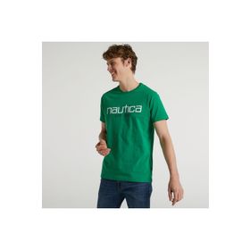 Nautica V35527T Yeşil Desenli Erkek T-shirt