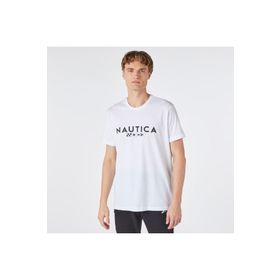 Nautica VE37306T Beyaz Standart Fit Kısa Kollu Erkek T-shirt