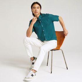 Nautica W35100T 3 DC Classic Fit Kısa Kollu Yeşil Erkek Gömlek
