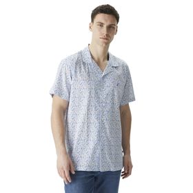Nautica W45402T.1BW Beyaz Classıc Fıt Kısa Kollu Desenli Erkek Gömlek