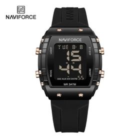 Naviforce 7102 Siyah Silikon Kayış Unisex Kol Saati