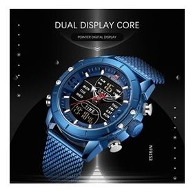 Naviforce NF9153 Analog Dijital Çelik Kordon Erkek Kol Saati