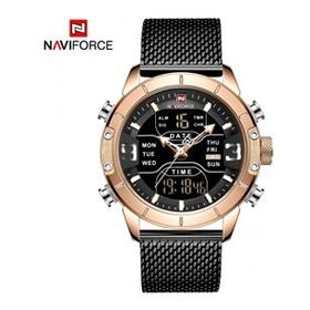 Naviforce NF9153 Analog Dijital Çelik Kordon Erkek Kol Saati