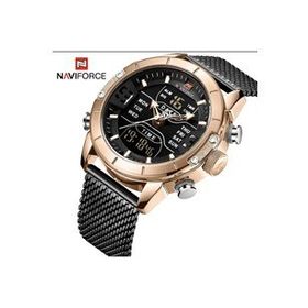 Naviforce NF9153 Analog Dijital Çelik Kordon Erkek Kol Saati