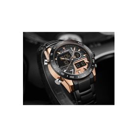 Naviforce NF9171 Dijital Alarmlı Çelik Kordon Erkek Kol Saati