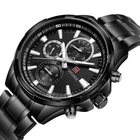 Naviforce STM09 Siyah Spor Çelik Erkek Kol Saati