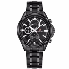 Naviforce STM09 Siyah Spor Çelik Erkek Kol Saati