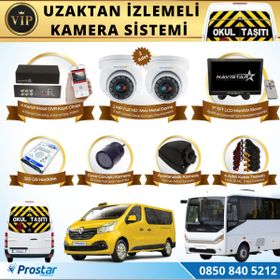 Navistar 4 Kameralı Kayıtlı 320 GB Harddiskli Tak Kullan Profesyonel Servis Araç Kamera Seti