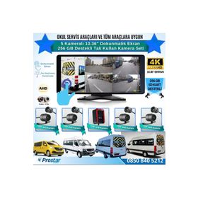 Navistar 5 Kameralı 10.36 Dokunmatik Kayıtlı Ekranlı 256 GB SD Kart Destekli Araç Kamera Seti