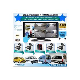 Navistar 5 Kameralı 10.36 Dokunmatik Kayıtlı Ekranlı 256 GB SD Kart Destekli Araç Kamera Seti