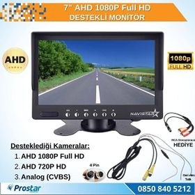 Navistar 7 AHD 1080P Full HD İki Kamera Girişli Monitör