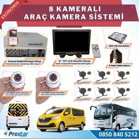 Navistar 8 Kameralı Kayıtlı 1 TB HDD 9 inç Ekranlı Uzaktan İzlemeli Tak Kullan Kamera Seti