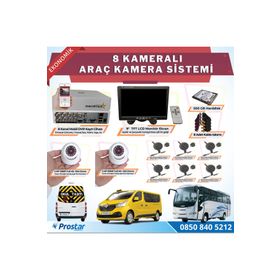 Navistar 8 Kameralı Kayıtlı 1 TB HDD 9 inç Ekranlı Uzaktan İzlemeli Tak Kullan Kamera Seti