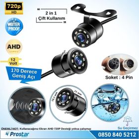 Navistar AHD 720P 4 Pin Soketli Kelebek ve Tampon Uyumlu 6 MT 4 Pin Kablolu Kamera