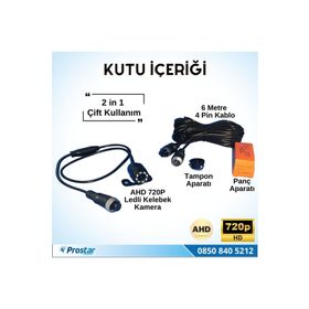 Navistar AHD 720P 4 Pin Soketli Kelebek ve Tampon Uyumlu 6 MT 4 Pin Kablolu Kamera