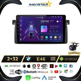 Navistar BMW E46 1998-2006 Model 2 GB + 32 GB Android 13 Kablosuz Carplay Navigasyon Multimedya Sistemi