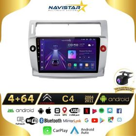 Navistar Citroen C4 2004-2011 Model 4 GB + 64 GB Android 13 Kablosuz Carplay Navigasyon Multimedya Sistemi