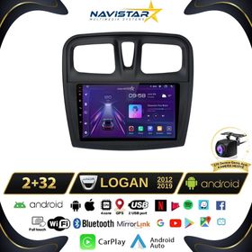 Navistar Dacia Logan 2012-2019 Model 2+32 GB Android 13 Kablosuz Carplay Navigasyon Multimedya Sistemi