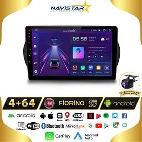 Navistar Fiat Fiorino 4 GB + 64 GB Kablosuz Carplay 2008-2017 Android 13 Navigasyon Multimedya Sistemi