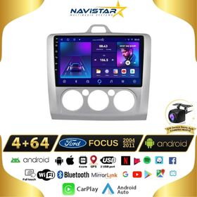 Navistar Ford Focus 2 Manuel Klima 4 GB + 64 GB Kablosuz Carplay Android 13 Navigasyon Multimedya Sistemi