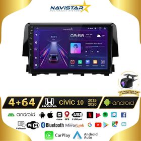 Navistar Honda Civic Kablosuz Carplay 4 GB ve 64 GB Android 13 2015-2020 Navigasyon Multimedya Sistemi