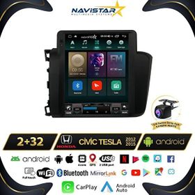 Navistar Honda Civic Tesla 2012-2015 Model 2 GB + 32 GB Kablosuz Carplay Navigasyon Multimedya Sistemi