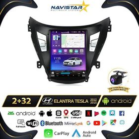Navistar Hyundai Elantra Tesla 2012-2015 Model 2 GB + 32 GB Kablosuz Carplay Navigasyon Multimedya Sistemi