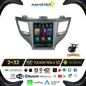 Navistar Hyundai Tucson Tesla 2016-2018 Model 2 GB + 32 GB Kablosuz Carplay Navigasyon Multimedya Sistemi