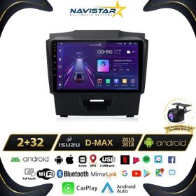 Navistar Isuzu D-Max 2015-2018 Model 2 GB + 32 GB Android 13 Kablosuz Carplay Navigasyon Multimedya Sistemi