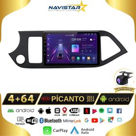 Navistar Kia Picanto 2011-2014 Model 4+64 GB Android 13 Kablosuz Carplay Navigasyon Multimedya Sistemi