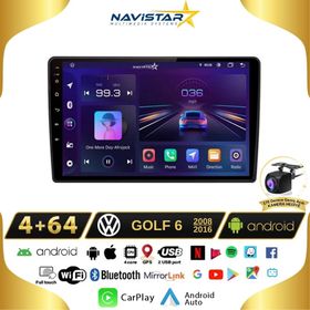 Navistar Volkswagen Golf 6 4 GB ve 64 GB Android 13 Kablosuz Carplay 2008-2016 Navigasyon Multimedya Sistemi