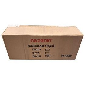 Nazenin 30x45 cm 20'li Düz Kilitsiz Şeffaf Büyük Boy Buzdolabı Poşeti