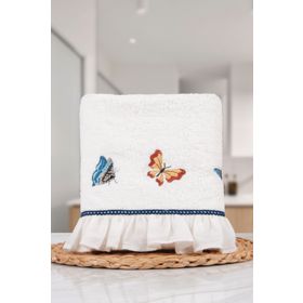 Nazik Home Laura Kelebek Nakışlı Havlu