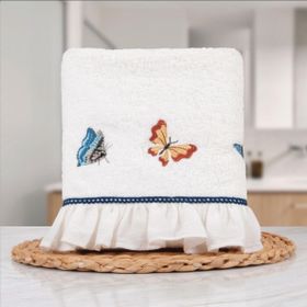 Nazik Home Laura Kelebek Nakışlı Havlu