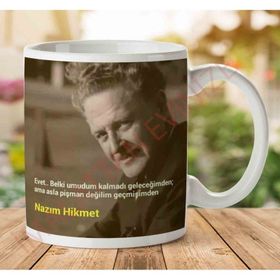 Nazım Hikmet Geçmişim Baskılı Kupa