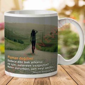Nazım Hikmet Porselen Kupa Bardak