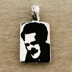Nazım Hikmet Ran Siületli 925 Ayar Gümüş Kolye Ucu